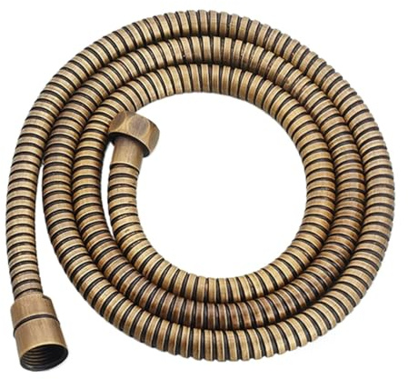 Flexibler Brauseschlauch aus antikem Messing und Edelstahl, langes Badezimmer-Duschwasserschlauch-Verlängerungsrohr, Sanitärrohr-Ziehrohr(80cm)