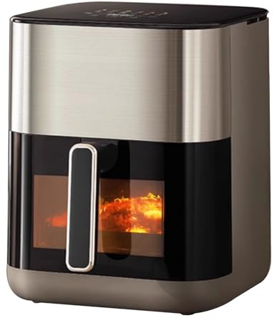 YAONJS Freidora De Aire Doméstica, Horno Microondas para Cocinar Al Vapor Y Hornear, Visual, Totalmente Automático, Multifunción, Horno Eléctrico Integrado Sin Aceite