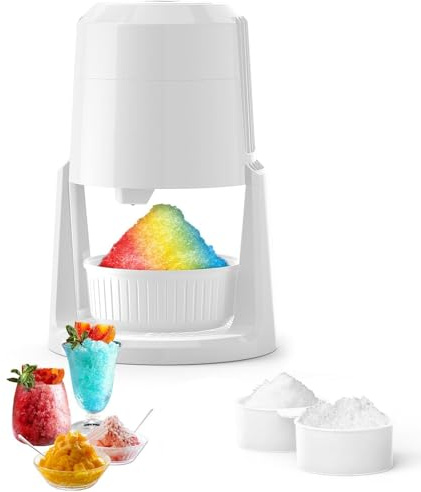Máquina afeitadora de hielo portátil, hoja ajustable para conos de hielo y nieve caseros, ideal para uso familiar y fiestas