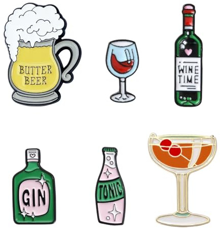 Lot de 6 épingles à cocktail pour vin et bière - Accessoires de fête