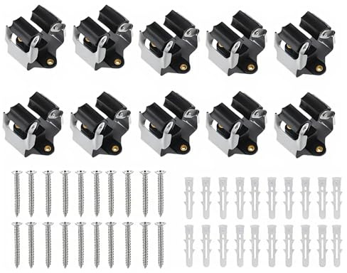 Crozgan 10 Pack Heavy Duty Wall Mounted Mop Broom Holders