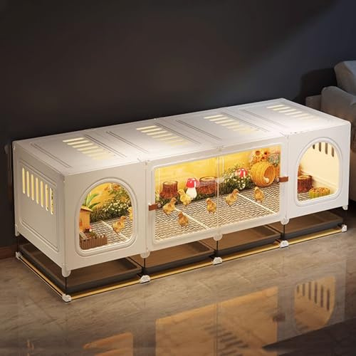 Indoor Chicken Coop with Sliding Door and Clear Panel - Durable, Easy to Clean Design for Small Poultry
