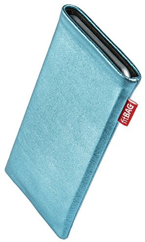 fitBAG Groove Türkis Handytasche für Nokia 150 Tasche aus feinem Folienleder Echtleder mit Microfaserinnenfutter | Hülle mit Reinigungsfunktion | Made in Germany