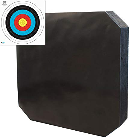 YATE Bogenschießen XXL Zielscheibe Polimix R 80cm x 80cm x 10cm bis 45 lbs (Pfund) Bogensport Bogenschießscheibe Bogenzielscheibe mit 2 Scheibenauflagen 60cmx60cm Indoor & Outdoor