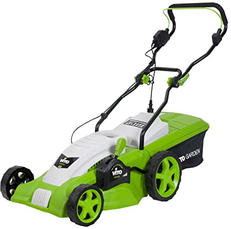 VITO - Tondeuse électrique 1800W Moteur Induction Largeur de Coupe 420mm 5 hauteurs de Coupe Bac 50L