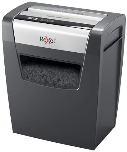 Rexel Momentum X312 - Destructeur de Documents Coupe Croisée Sécurité P3, Capacité 13-12 Feuilles (70-80 g/m²), Corbeille 23 litres, 2104572EU