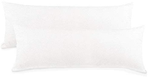 CelinaTex BeNature Kissenbezug Doppelpack 40 x 200 cm XXL weiß Baumwolle Seitenschläferkissen Bezug Jersey