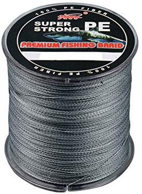 SXSHUN 300 Meter Angelschnur 4-Fach PE Geflochtene Schnüre 0.10-050mm Tragkraft Bis 40.2KG, Grau, 3.5 (0.30mm/20.8kg)