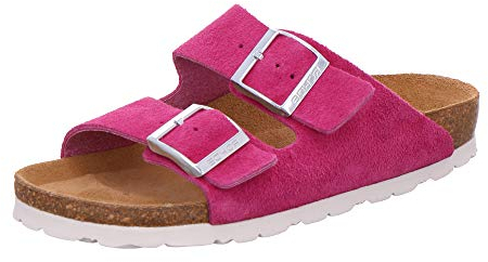 Rohde 5590 Alba Damen Schuhe Pantoletten Clogs Leder, Größe:40 EU, Farbe:Pink