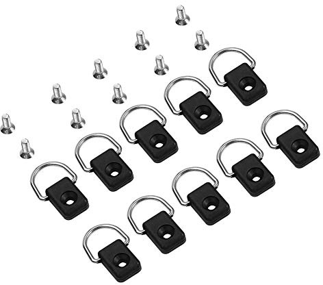 Anillos en D para Kayak, 10 Piezas de Acero Inoxidable, Accesorios de Pesca para Kayak, Anillos en D de Amarre, Kit de Anillos en D para Kayak con Tornillos M6 para Barco, Canoa, Kayak, Accesorios de