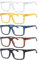Eyekepper Gafas de Lectura Pack de 5 para Mujer y Hombre con Lentes Cuadradas Grandes y Bisagras de Resorte +2,00