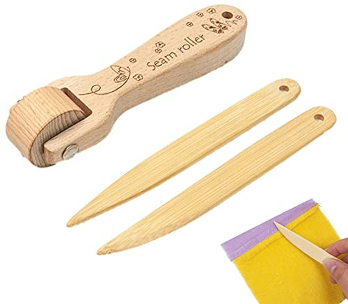 Quilt-Nahtrolle | Holz Quilten Naht Roller Werkzeug für Stoff | Nähen Nahtrolle Tapete Kantenpresse Roller Quilt-Werkzeug, Tapetenrolle mit Ergonomischem