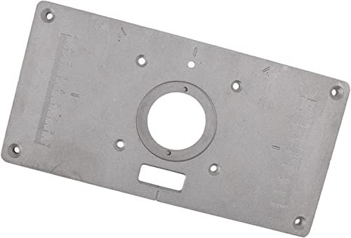 OITTo Naroote Einlegeplatte Tisch, Universal Bohrlöcher Präzise Frästisch Einlegeplatte Aluminium mit Befestigungsschrauben für Holzwerkzeuge