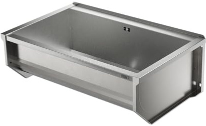 KUNe SOLIDUM 90 PLUS - Ausgussbecken Edelstahl zur Wandmontage - Außenmaße 98 x 62 x 33 (BxTxH) cm