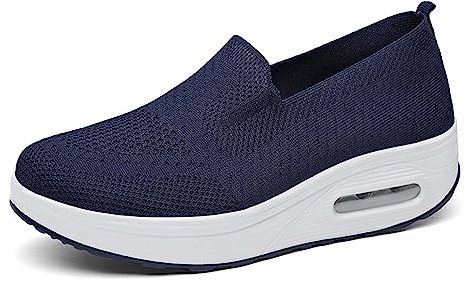 Zapatillas De Deporte Zapatos Respirado Ligero Malla Talla 35-42 Mujeres Deporte Running Zapatillas Sacudir Casual Zapatos Height-Increasing Sneaker