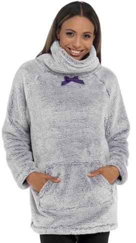 Lora Dora Womens Snuggle Fleece Cowl Lilac UK 12-14