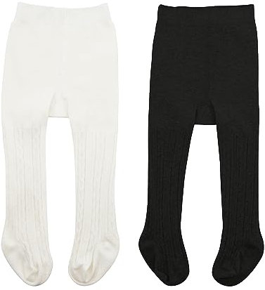 Ballettstrumpfhose Mädchen Ballett Strumpfhose Mädchen Feinstrumpfhose Mädchen Strumpfhose Mädchen Ballettstrumpfhose Damen Baby Strumpfhose Ballettkleidung Mädchen Weiße Schwarze Paare 1-2 Jahre(L)