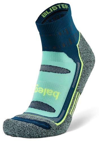 Balega Blister Resist Quarter Calze Da Corsa In Mohair: Riduzione Dell'Attrito, Eliminazione Delle Vesciche, Piedi Freschi E Asciutti, Massimo Ammortizzamento,Large (EU 43-45.5),Teal