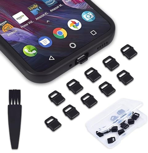 10PACK USB C Anti Dust Plug with Easy-Grip Tab for iPhone 17 16 15 Plus / Pro, Samsung Galaxy S24-S20, Google Pixel 8 7, OnePlus, MacBook, Laptop, USB C Dust Cover Compatible with All USB Type-C Ports