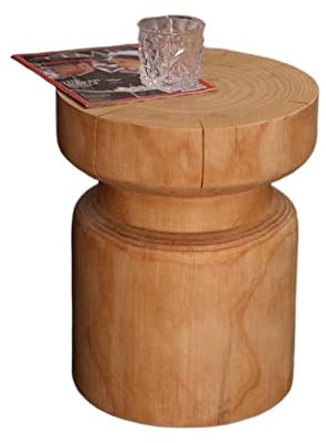 Beistelltisch 18 hoher Stump-Beistelltisch, Holz-Beistelltisch, Gartenhocker, Baumstumpf-Beistelltisch, kleiner Couchtisch, Akzenttisch, Pflanzenständerhalter for Garten, Haushalt, Wohnzimmer Couchti