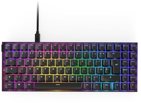 NZXT Function 2 MiniTKL - 2024 Optische Tenkeyless Gamingtastatur | RGB beleuchtet | 8K-Abfragerate | Lineare Opt. Switches | Einstellbare Auslösung | Hot-Swap | Gaming Keyboard | Schwarz UK (QWERTY)