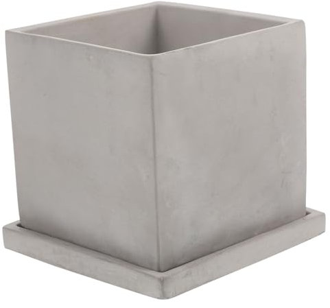 BESPORTBLE Imitation Stein Muster Blumentopf Mini-Pflanztöpfe Pflanzendekor Halter einmachgläser Töpfe für Pflanzen dekorativer Blumentopf Pflanzgefäß mit Tablett Zement Dekorationen Bonsai