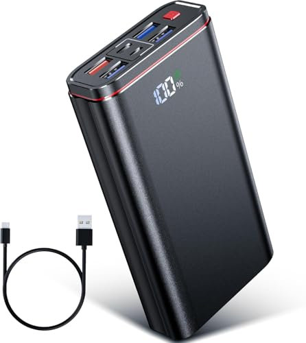 2025 56800mAh 65W Power Bank External Battery Pack Charger, USB-C In/Output Fast Charging with 5 Output&2 Input Ports,Pocket Size Portable Charger, Digital Display,for iPhone/Tablets