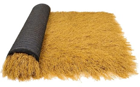 HAZEK Thatch Tiki Bar Hut,Artificial Straw Roof,Synthetic Thatch Roof,Artificial Mexican Straw Roll,Suitable For Small Houses,Terraces,Seaside Pavilions,Hawaiian Parties(Size:1.6x16.4ft(0.5x5m))