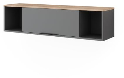 Vicco Wandregal Betti, Anthrazit/Sonoma, 120 x 30 cm | zur Wandmontage, geeignet für Wohnzimmer oder Büro