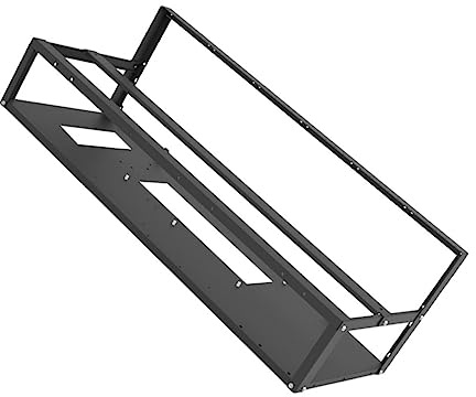 Soporte para Tarjetas Gráficas de 12 Ranuras, Acero Laminado en Frío | Negro, 1 Juego, Separación de 61mm, Admite 2 Fuentes Atx y 6 Ventiladores de 12cm