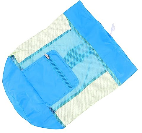 ERINGOGO 1Stück Strandspielzeug Aufbewahrungstasche aus Leichte und Faltbare Netztasche mit Verstellbaren Trägern für Am Strand Robuste und Langlebige Spielzeugtasche