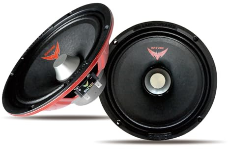 Gaooger MX65S3 Midrange Loudspeaker 6.5 Silver Bullet, 400W Max, 4 Ohms, Premium Quality Audio Door Speakers for Car or Truck Stereo Sound System, Black (2 Speaker)