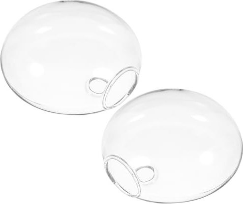 CLISPEED 2pcs Hydroponic Wall Planter Glass Vase Flat Hanging Wall Plant Holder Indoor Balcony Decor