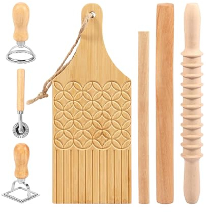 Pasta Cutter | Manual Wooden Food-Grade Pin,Pasta Cutter Wheel - for Kitchen Cooking Noodle Dough Pastry Home Restaurant Commercial Food Preparation Meal Prep Party