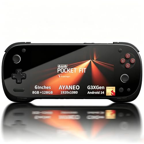 AYANEO Pocket FIT-6 Inches 1920x1080 (Screen Aspect Ratio:16:9‌) Touch Screen Handheld Retro Video Game Console Android 14 OS Tablet PC 8GB,LPDDR5X,128GB Storage