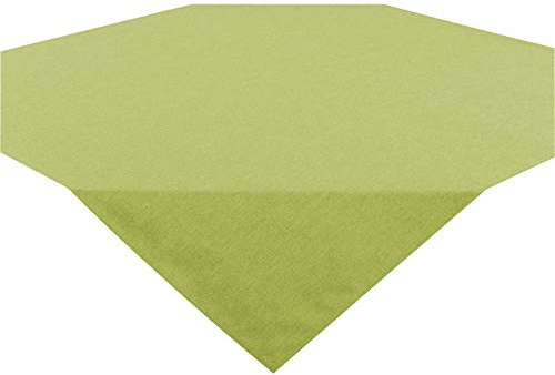 Tischdecke Wien - Mitteldecke mit Fleckschutz Leinenoptik - 85x85 cm grün | Bringt zeitlose Eleganz auf Ihren Tisch. Wasserabweisend, strapazierfaehig und pflegeleicht fuer drinnen und draussen