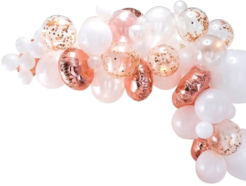 Ginger Ray Rose Gold DIY Balloon Arch Kit Party Decorations 70 Assorted Pack