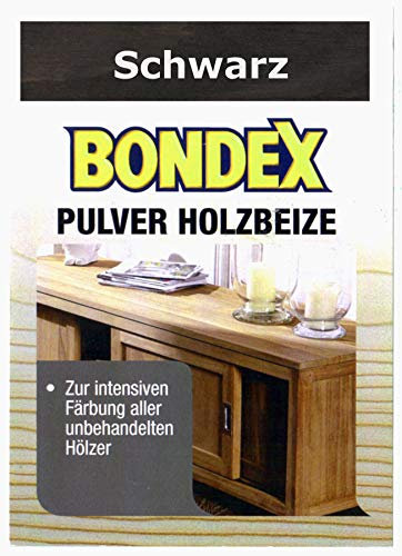 Bondex Holzbeize Pulverbeize Beutelbeize Beize auf Wasserbasis für Möbel 5er Pack (schwarz)