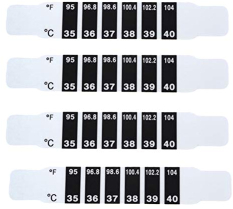 Suvox - Termómetro para bebés (4 unidades), diseño de rayas