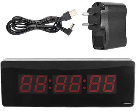 AUNMAS Horloge Murale Numérique avec Calendrier Digitale Précis, Affichage Rouge Clair et Mémoire Blackout pour Cuisine, Salon, Bureau, Chambre (Taille: 36x13x3cm)