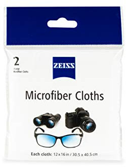 ZEISS MicroFiber Lens Cleaning Cloth (Pack of 2) JUMBO SIZE