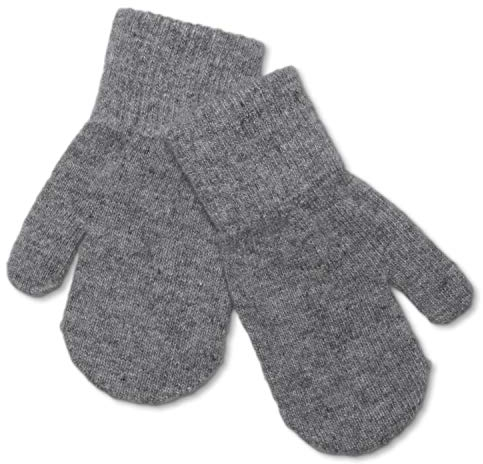 Celavi Unisex Kinder Fausthandschuhe - Strick (3-6, Grau)