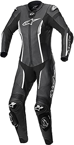 Alpinestars Stella Missile V2 1-Teiler Motorrad Damen Lederkombi (Black/White,44)
