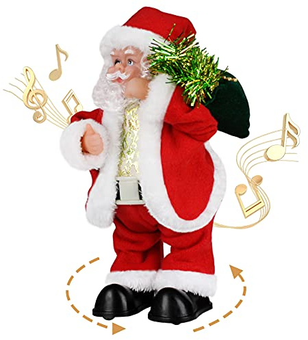 SdeNow Twerking Santa Claus,Booty Shaking Walking Circle Santa Claus Singing and Dancing Christmas Toys Xmas Electric Dolls for Kids-English Song