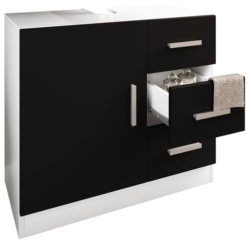 VCM Badmöbel Waschbeckenunterschrank 63x30x56 cm 1 Tür 1 Fach Stauraum | Praktische Aufbewahrung unter dem Waschbecken - Badezimmer oder Gäste-WC - für jeden Haushalt - Holzwerkstoff