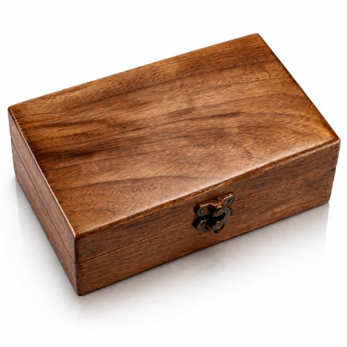The Great Indian Bazaar Geburtstags-Geschenkideen, handgefertigt, dekorativ, Holz, Schmuck-Organizer, Schatztruhe, Schmuckhalter, Uhren-Aufbewahrungsbox, 20,3 x 12,7 cm