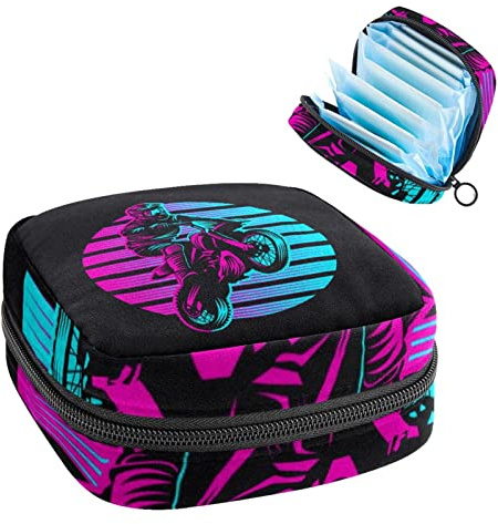 Aufbewahrungstasche für Damenbinden, Menstruationstassen-Tasche, Perioden-Tasche, Organizer für weibliche Pads, Tampons, Reitsportmotor-Mann