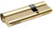 MICEL - 13099 - Cilindro de Seguridad, Perfil Europeo, con Leva Corta, descentrado 30 x 40, Incluye llaves, Acabado en latón, Color dorado, 70 x 17 x 33 mm