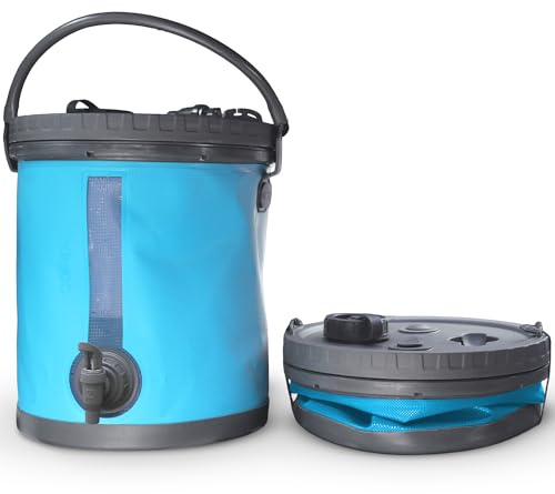 Colapz Bidón de Agua Plegable 20L Premium – Sin BPA Contenedor de Camping con Tapa Bloqueable y Grifo