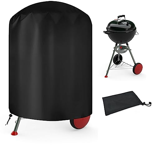 Copertura Rotonda Barbecue,Copertura Barbecue Impermeabile Telo Protettivo 210D Oxford,Impermeabile Telo Protettivo per BBQ Grill Antivento per Anti Pioggia Polvere Sole Neve Pioggia Feci di Uccelli